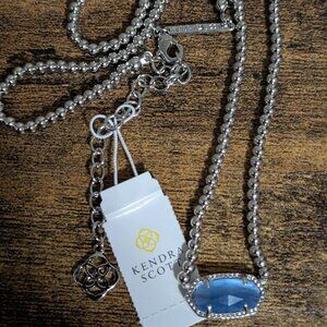 NWT Kendra Scott Elisa Beaded Necklace with Blue Stone